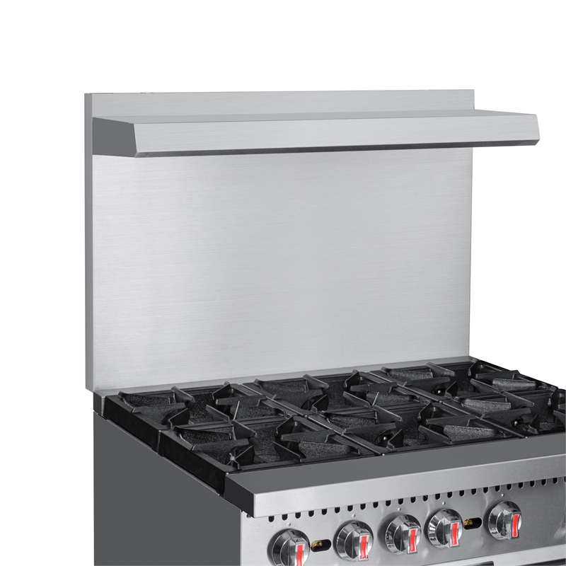 36 in. 6 Burner Commercial Natural Gas Range in Stainless-Steel