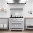 36 in. 6 Burner Commercial Natural Gas Range in Stainless-Steel