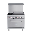 36 in. 2 Burner Commercial LP Range with 24 in. Griddle in Stainless-Steel