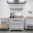 36 in. 2 Burner Commercial LP Range with 24 in. Griddle in Stainless-Steel