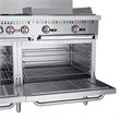 60 in. 6 Burner Commercial LP Range with 24 in. Griddle in Stainless-Steel