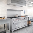 60 in. 6 Burner Commercial LP Range with 24 in. Griddle in Stainless-Steel