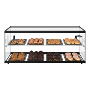 36&quot 2 Tiered Pastry Display Case With Shelf and Sliding Door 4.2 cu. ft.Capacity