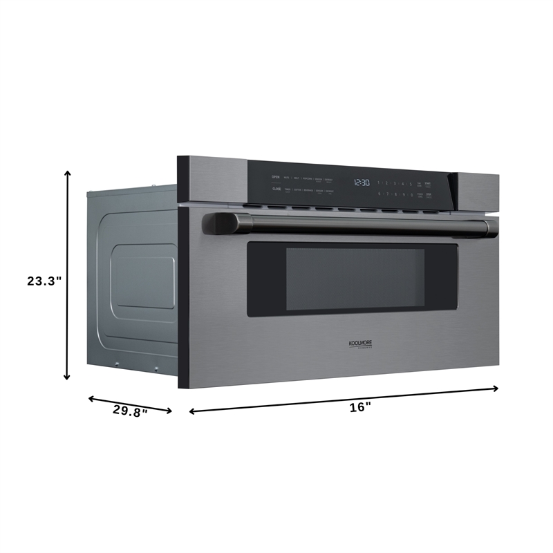 30 in. Black Stainless-Steel Microwave Drawer