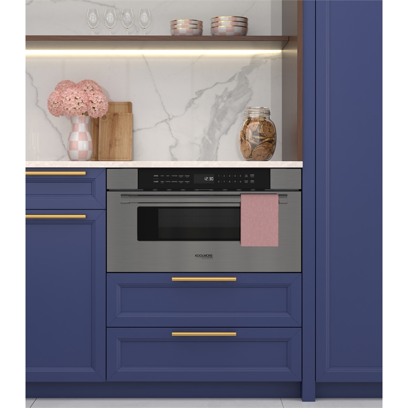 30 in. Black Stainless-Steel Microwave Drawer