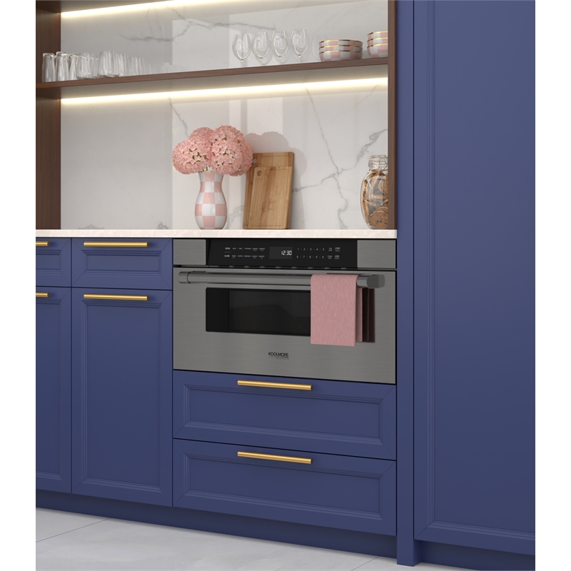 30 in. Black Stainless-Steel Microwave Drawer