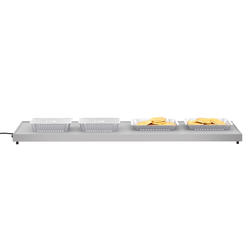 60 In Commercial Warming Shelf in Silver