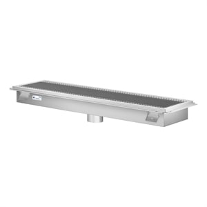 12&quot x 48&quot Stainless Steel Floor Trough Drain 14-Gauge with Subway-Style Grating