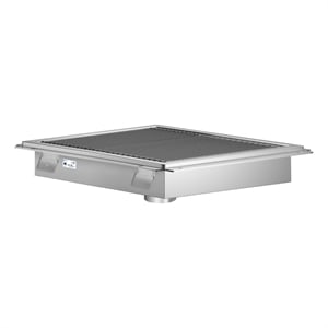 24&quot x 24&quot Stainless Steel Floor Trough Drain 14-Gauge with Subway-Style Grating