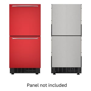 15&quot Panel Ready Built-in Double Refrigerator in Black