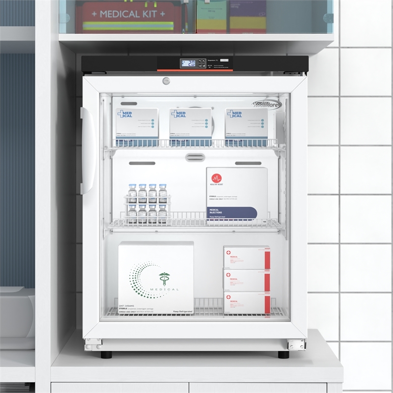 45 cu ft Countertop Medical Pharmacy Refrigerator W/ Emergency Alarms White