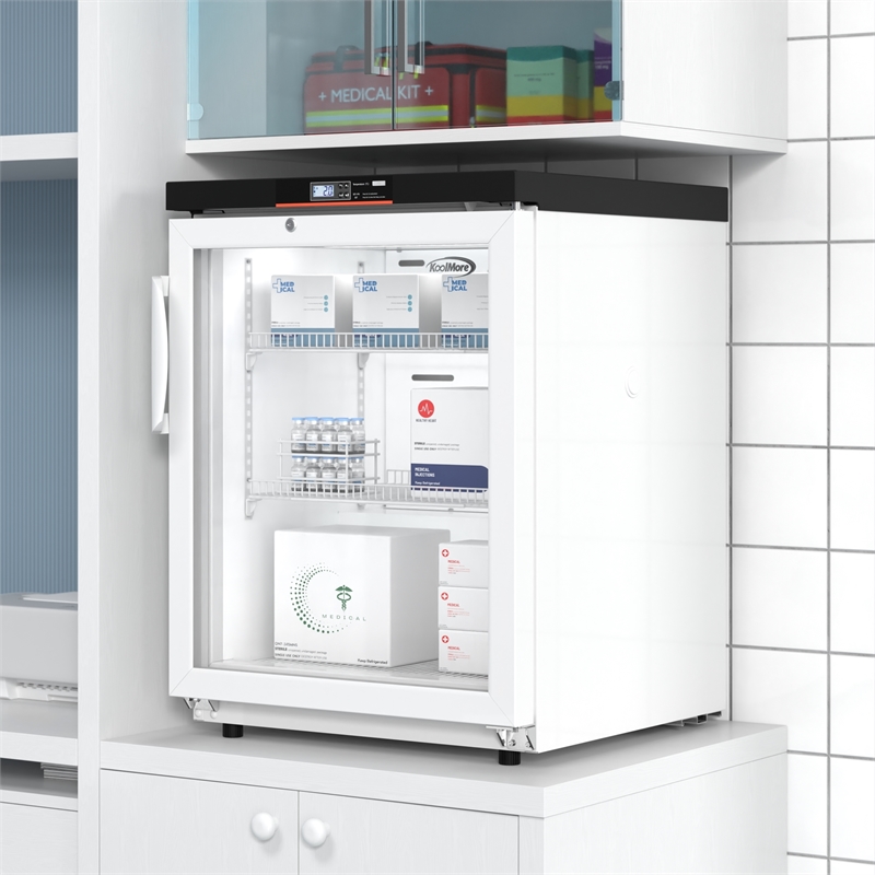 45 cu ft Countertop Medical Pharmacy Refrigerator W/ Emergency Alarms White