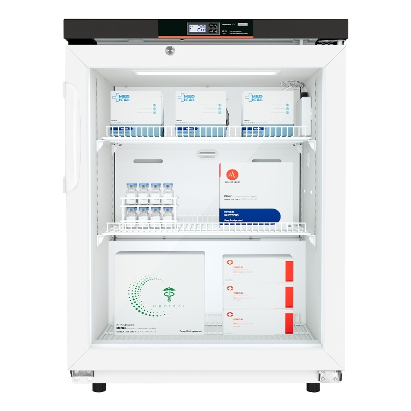 45 cu ft Countertop Medical Pharmacy Refrigerator W/ Emergency Alarms White