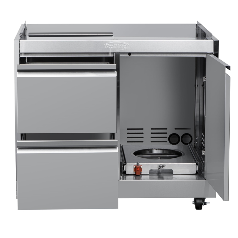 32 in. Outdoor Stainless-Steel Cabinet for Built-in BBQ Grill with 2 Drawers