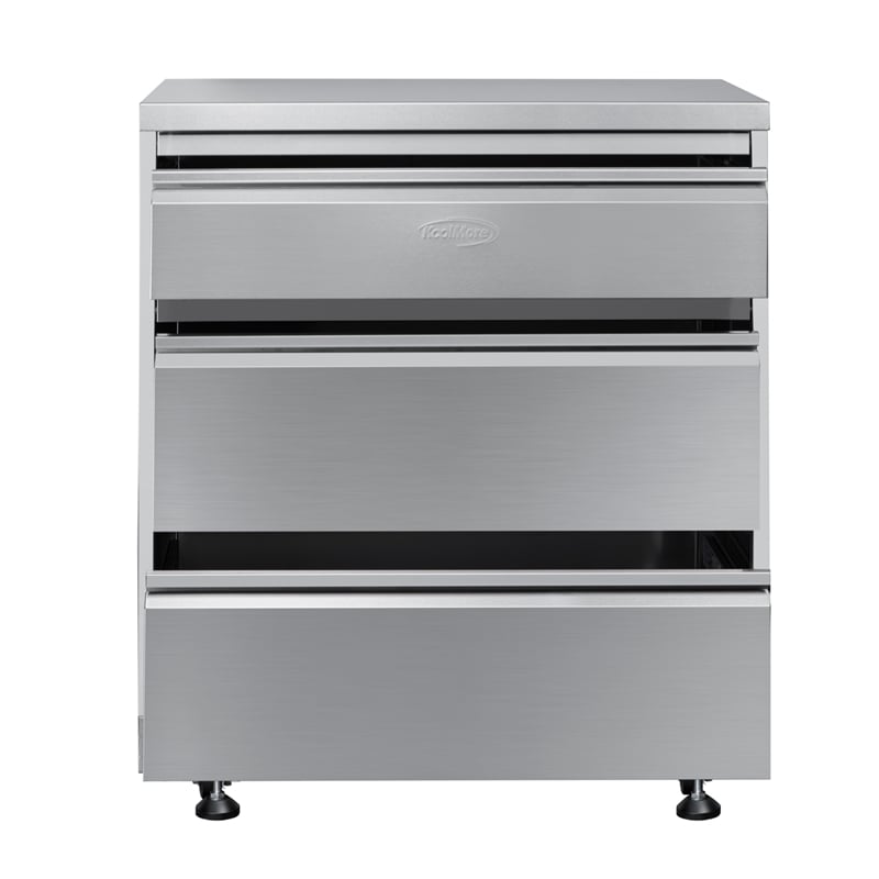 32 in. Stainless-Steel Outdoor Kitchen Cabinet with Three Drawers
