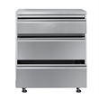 32 in. Stainless-Steel Outdoor Kitchen Cabinet with Three Drawers