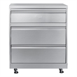 32 in. Stainless-Steel Outdoor Kitchen Cabinet with Three Drawers