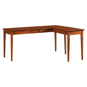 coder crossing large alder wood writing desk with right return