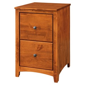 coder crossing 2-drawer traditional alder wood file cabinet