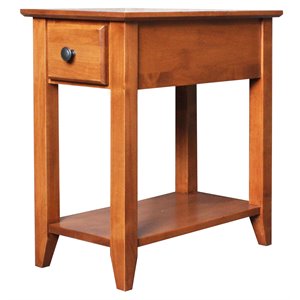 coder crossing traditional alder wood chairside table