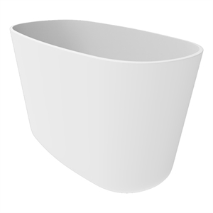 Hermosa 71&quot x 35&quot Solid Surface Manmade Stone Bathtub in White