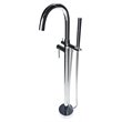 Castello USA Inc Neptune Brass Tub Filler w/Standard Handheld Shower in Chrome