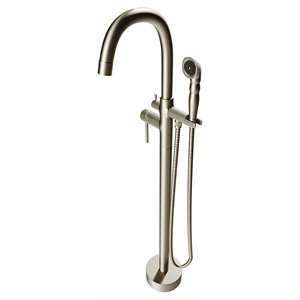 castello usa inc neptune brass tub filler w/breeze handheld shower in nickel