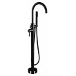 Castello USA Inc Neptune Brass Tub Filler w/Standard Handheld Shower in Black