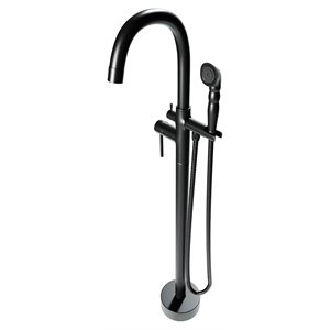 castello usa inc neptune brass tub filler w/breeze handheld shower in black