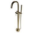 Castello USA Inc Neptune Brass Tub Filler w/Standard Handheld Shower in Gold