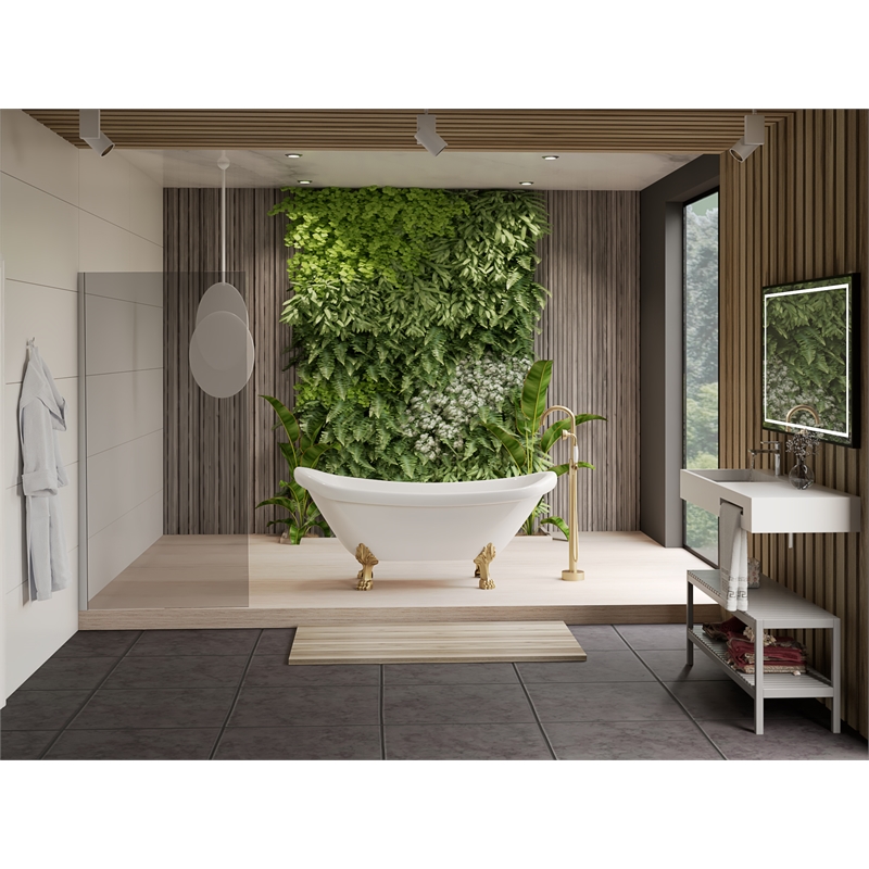 Castello USA Inc Neptune Brass Tub Filler w/Drift Handheld Shower in Gold