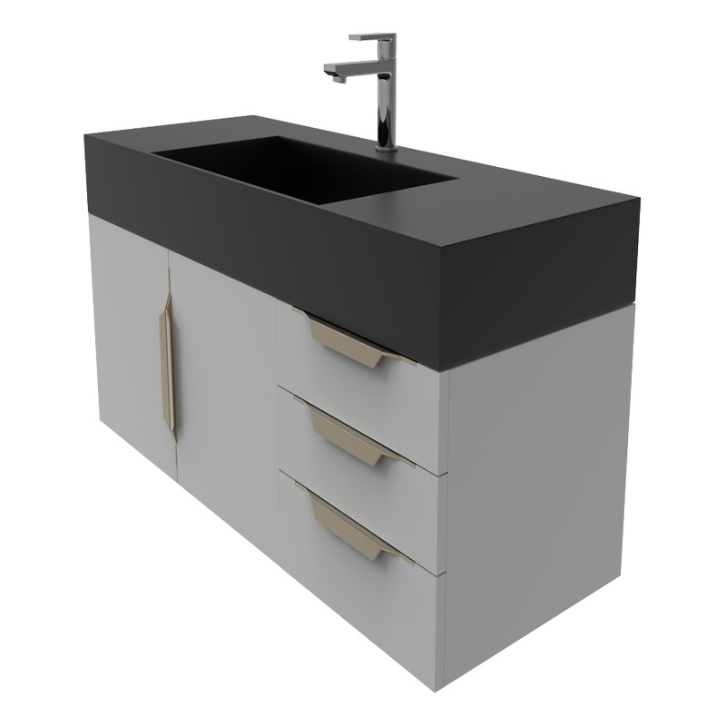 Beautiful Modern Wall Mounted Solid Surface Sink