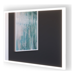 Castello USA Lisa 30&quot x 36&quot Aluminum Wall-Mounted Smart LED Mirror in Silver