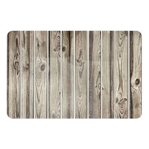 Diatomite Quick-Dry Stone Medium 24&quot x 15&quot Bath Mat with Wood Color