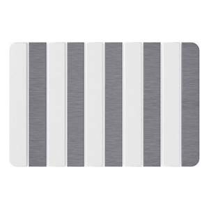 24x15&quot Modern Diatomite Stone Medium Bath Mat in White/Gray