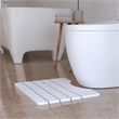 Modern Diatomite Stone Toilet Contour Mat in White