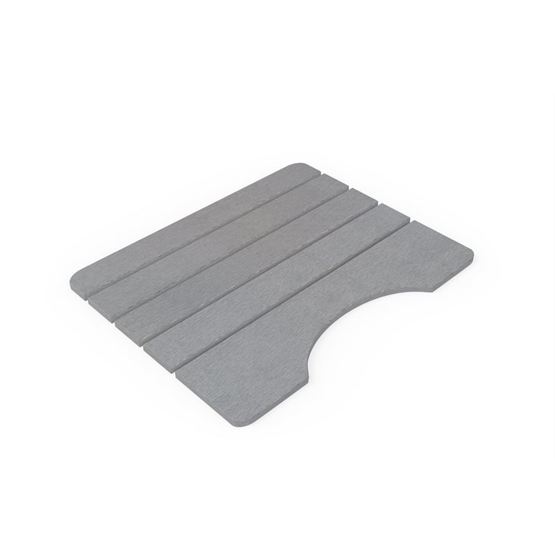 Modern Diatomite Stone Toilet Contour Mat in Gray