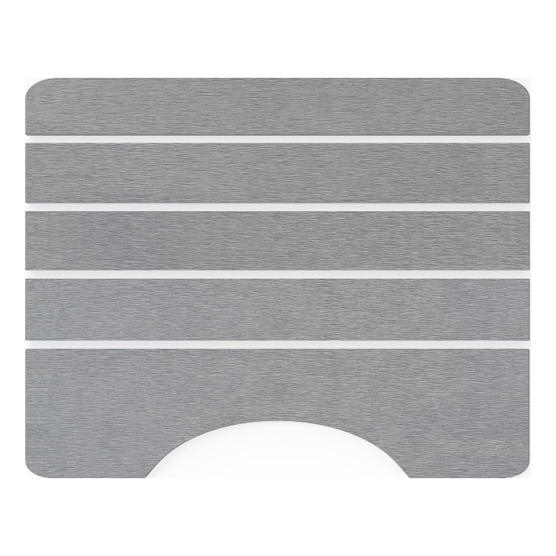 Modern Diatomite Stone Toilet Contour Mat in Gray