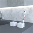 Modern Quick Dry Absorbent Diatomite Stone Bathroom Toothbrush Holder in White
