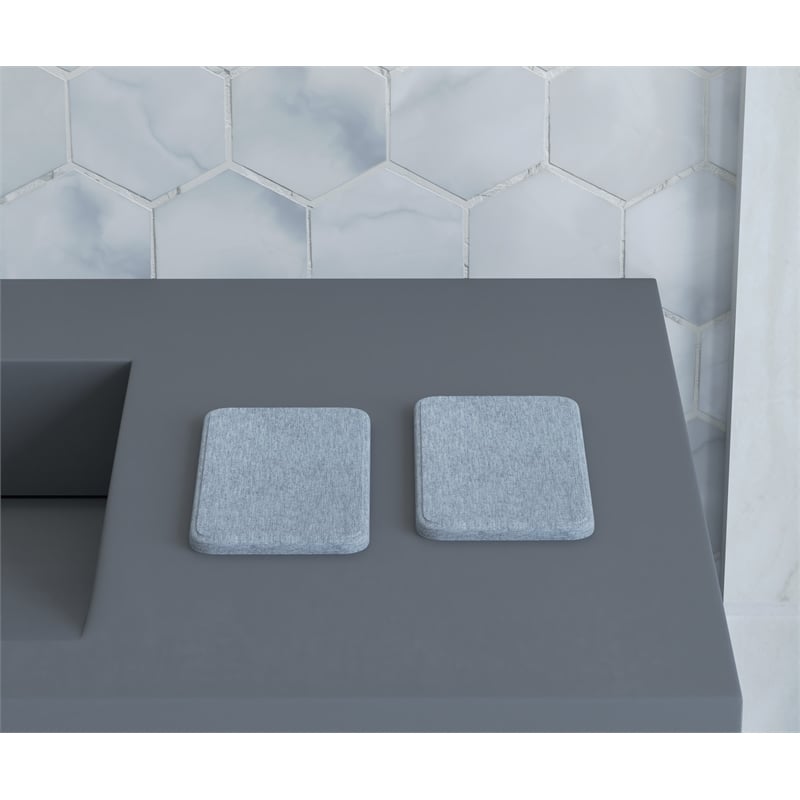 Modern Quick Dry Absorbent Bathroom Diatomite Stone Soap Dish in Gray