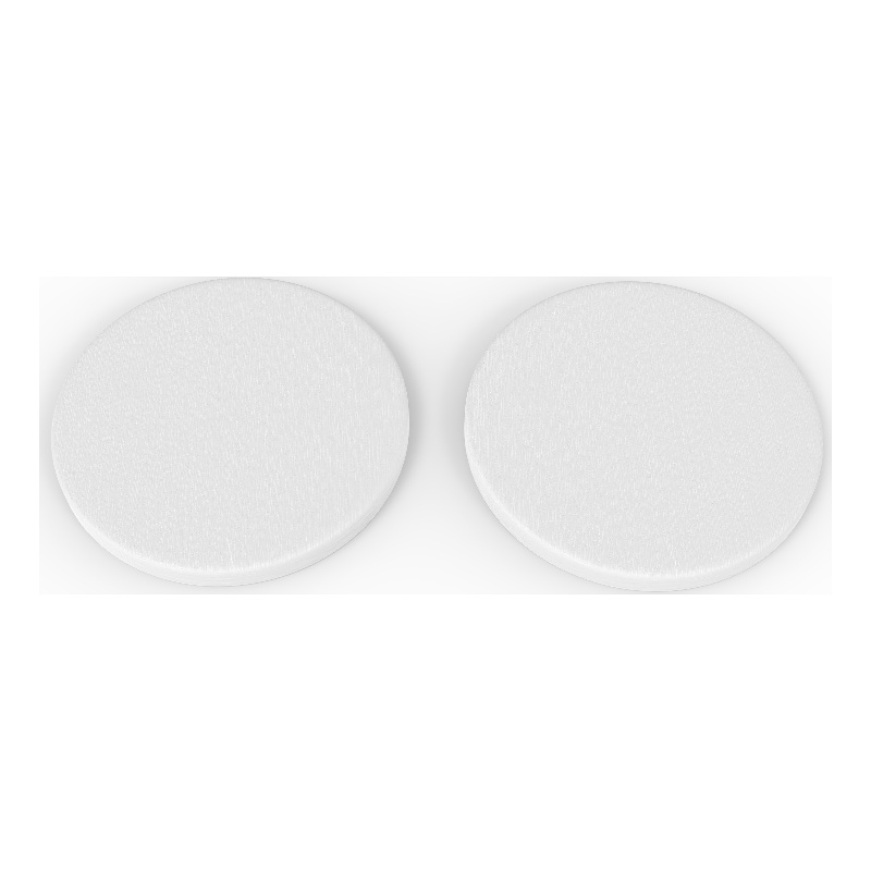 Castello USA Inc Absorbent Round Diatomite Stone Coaster in White (Set of 4)