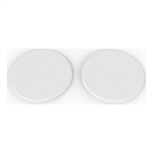 Castello USA Inc Absorbent Round Diatomite Stone Coaster in White (Set of 4)