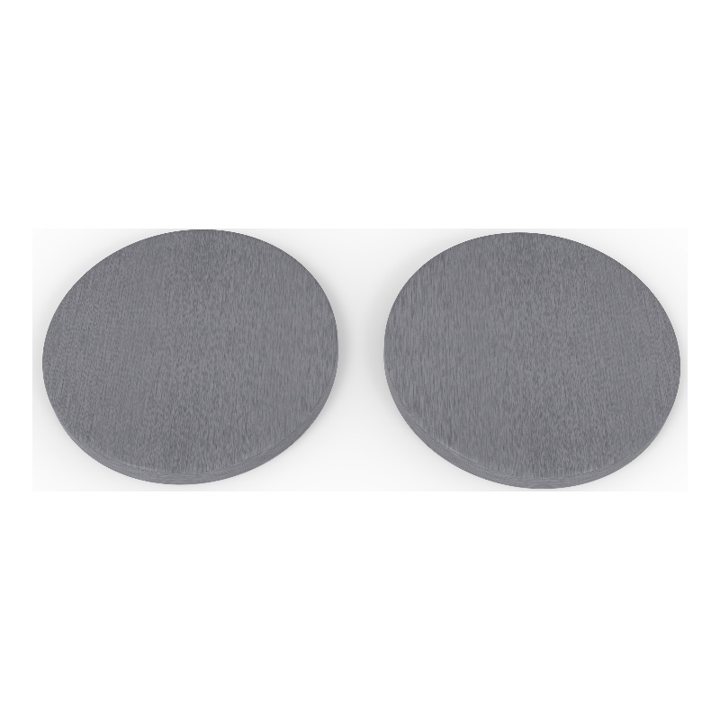 Castello USA Inc Absorbent Round Diatomite Stone Coaster in Gray (Set of 4)