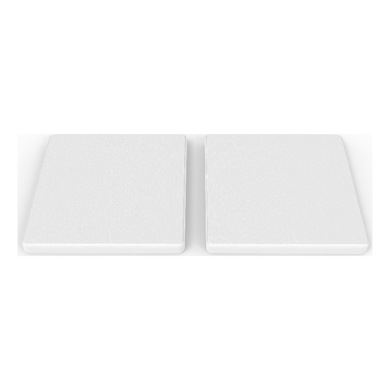 Modern Kitchen Absorbent Square Diatomite Stone Coaster in White (Set of 4)