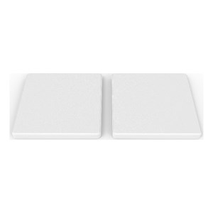 Modern Kitchen Absorbent Square Diatomite Stone Coaster in White (Set of 4)
