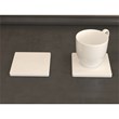 Modern Kitchen Absorbent Square Diatomite Stone Coaster in White (Set of 4)