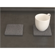 Modern Kitchen Absorbent Square Diatomite Stone Coaster in Gray (Set of 4)