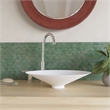 Mahdi Circular Solid Surface Stone Bathroom Sink in White