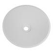 Mahdi Circular Solid Surface Stone Bathroom Sink in White