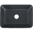 Arete Rectangular Tempered Glass Vessel Bathroom Sink in Black